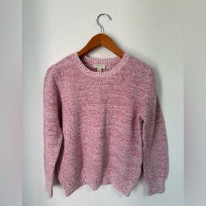 Appleseed’s Pink Knit Crew Neck Cozy 100% Cotton Sweater Women’s Size Large